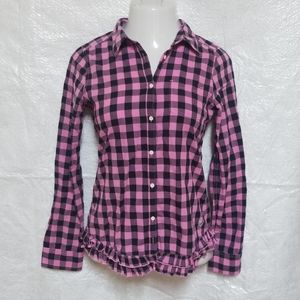 Pink Victoria’s Secrets Black/Pink Buffalo Shirt